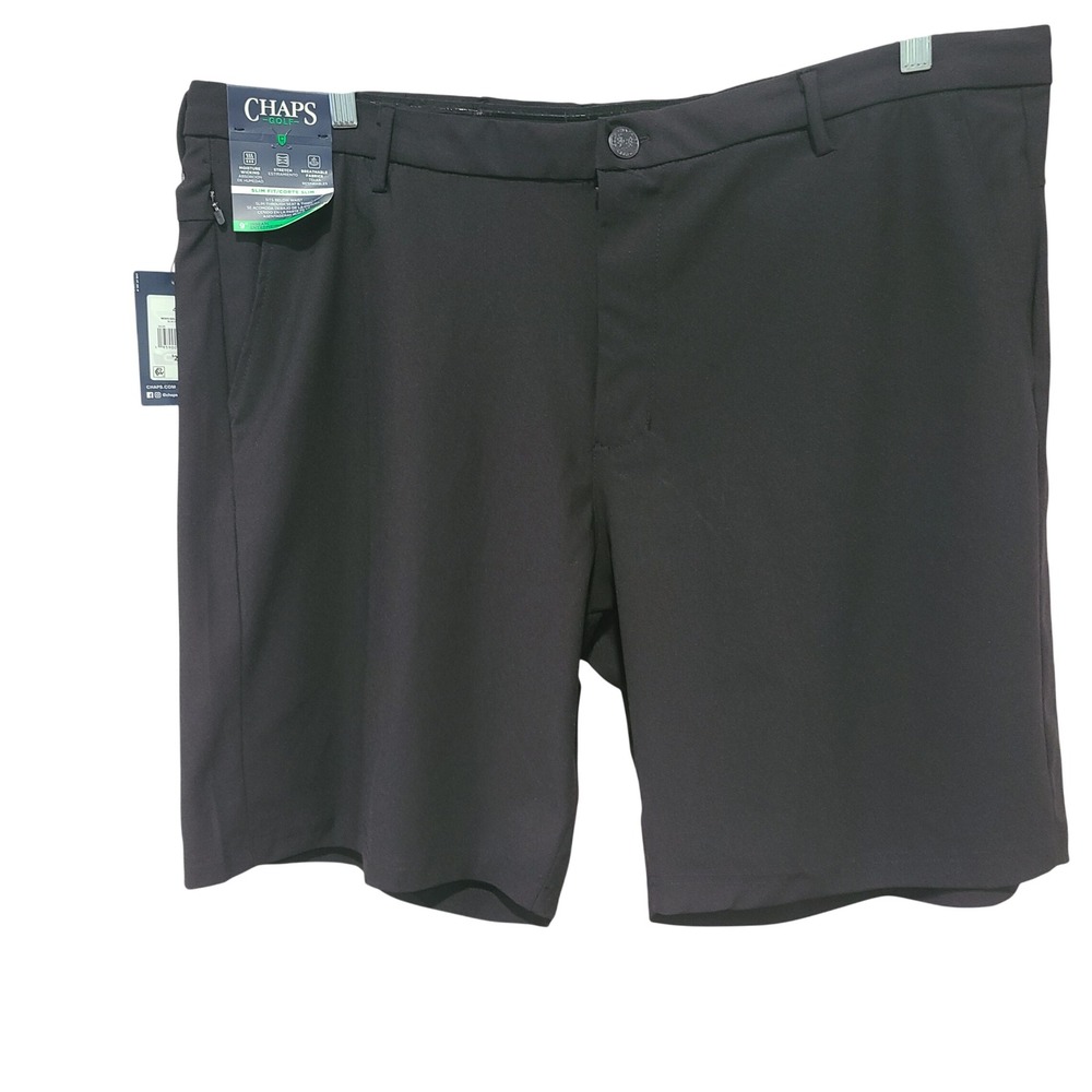 Chaps Golf Mens Slim Fit Performance Shorts Black Onyx‎ Size 40 NEW